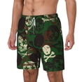 thumbnail image 2 of Balery Camouflage Skull Mens Swim Trunks Swim Shorts for Men Quick Dry Inseam Beach Shorts with Compression Liner Pocket-Small, 2 of 9
