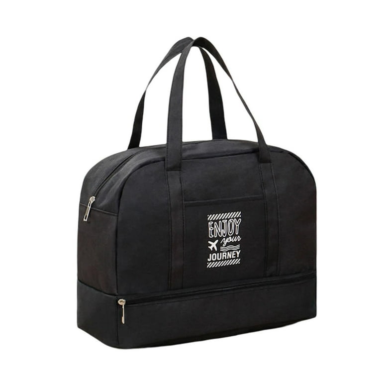 Travel bag with zippered bottom sales
