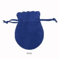 thumbnail image 3 of Qarigey 50 Uds bolsa de joyería con cordón de doble cara bolsa de elevación de pila regalos adornos de franela redonda embalaje de joyería boda Ropa, zapatos y accesorios Miscelánea Azul Qarigey AP015690-04, 3 of 6