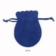 thumbnail image 3 of Qarigey 50 Uds bolsa de joyería con cordón de doble cara bolsa de elevación de pila regalos adornos de franela redonda embalaje de joyería boda Ropa, zapatos y accesorios Miscelánea Azul Qarigey AP015690-04, 3 of 6