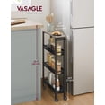 thumbnail image 2 of Rolling Cart VASAGLE, estructura metálica estrecha para almacenamiento de 4 niveles, 2 of 6