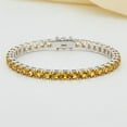 thumbnail image 7 of Citrine Tennis Bracelet for woman 925 Silver Handmade Link Jewelry, Yellow Gemstone Cuff Bracelet, November Gemstone Bracelet, Gift for Her, 7 of 7