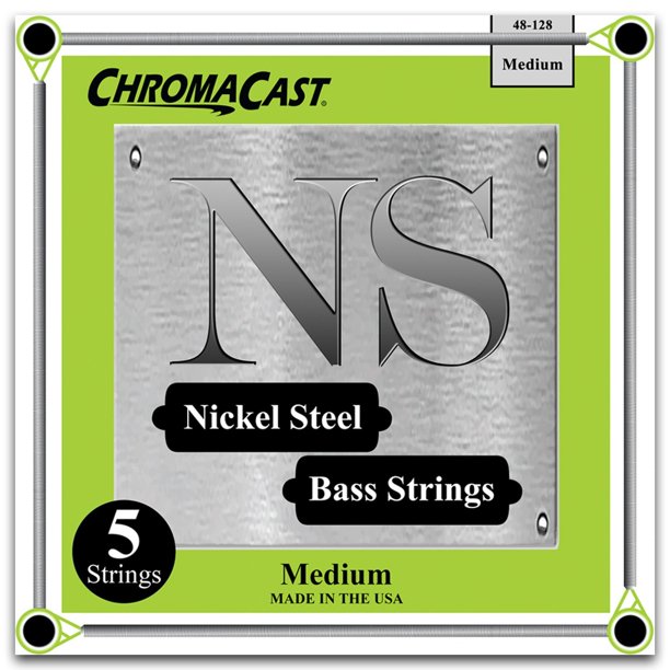 ChromaCast Nickel Steel 5String Bass Guitar Strings, Medium Gauge(48