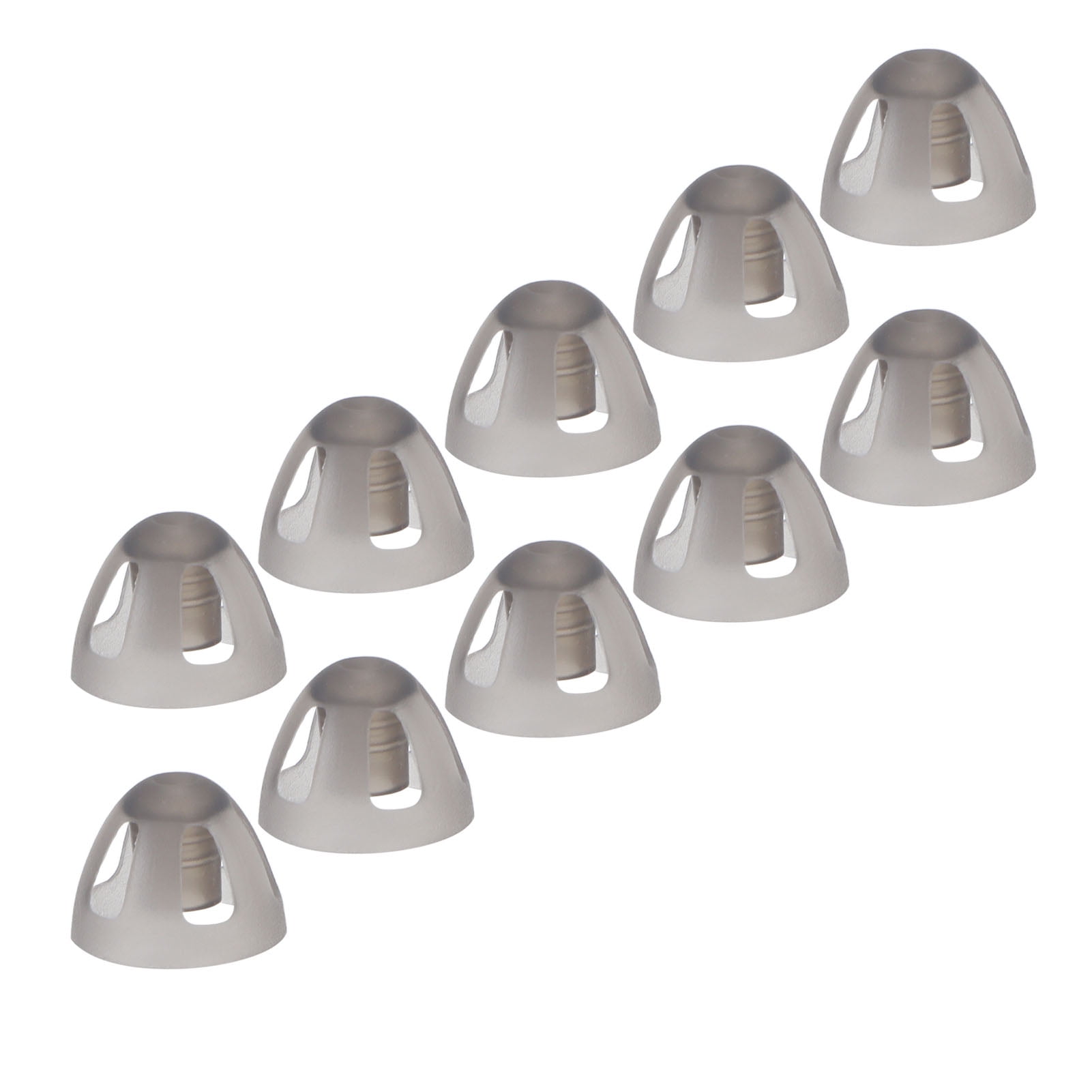OTVIAP Ear Piece Open Dome,10 Pcs Hearing Aids Dome Soft Open Domes Black Layer Replacements