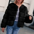 thumbnail image 5 of Gifts Womens Faux Furry Coat Fuzzy Fleece Coat for Women Long Sleeve Casual Solid Open Front Fluffy Plush Jacket Warm Thickened Cozy Faux Fur Outwear Winter Faux Furry Coat, 5 of 7