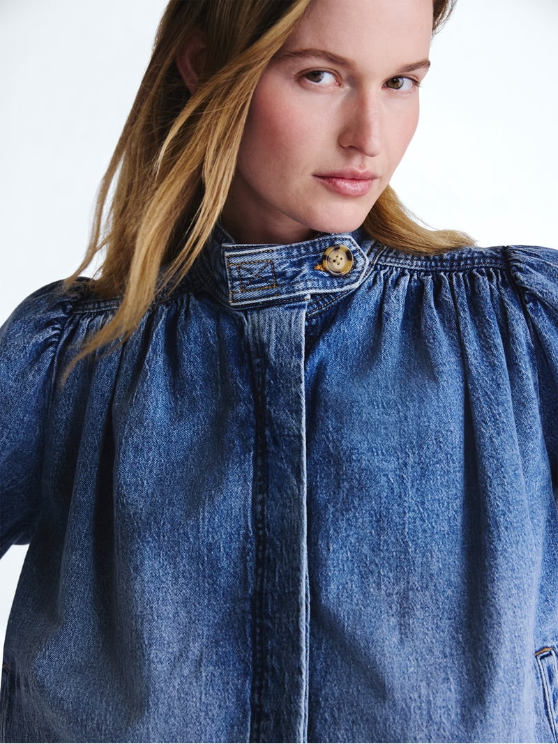 Scoop Women's Cropped Ruched Jacket, Sizes XS-XXL - Walmart.com