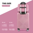 thumbnail image 4 of Tripcomp Luggage Sets 2 Piece Suitcase Set (14/20/)Hardside Suitcase with Spinner Wheels Lightweight Carry On Luggage(Pink), 4 of 9