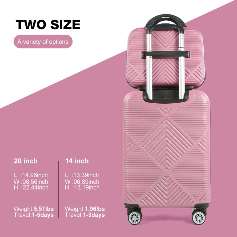 Tripcomp Luggage Sets 2 Piece Suitcase Set (14/20/)Hardside