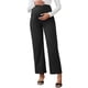 thumbnail image 1 of Pantalones de maternidad de pierna ancha para mujer INSPIRE CHIC, elásticos sobre la barriga, con bolsillos, color negro, talla XX-Large, 1 of 6