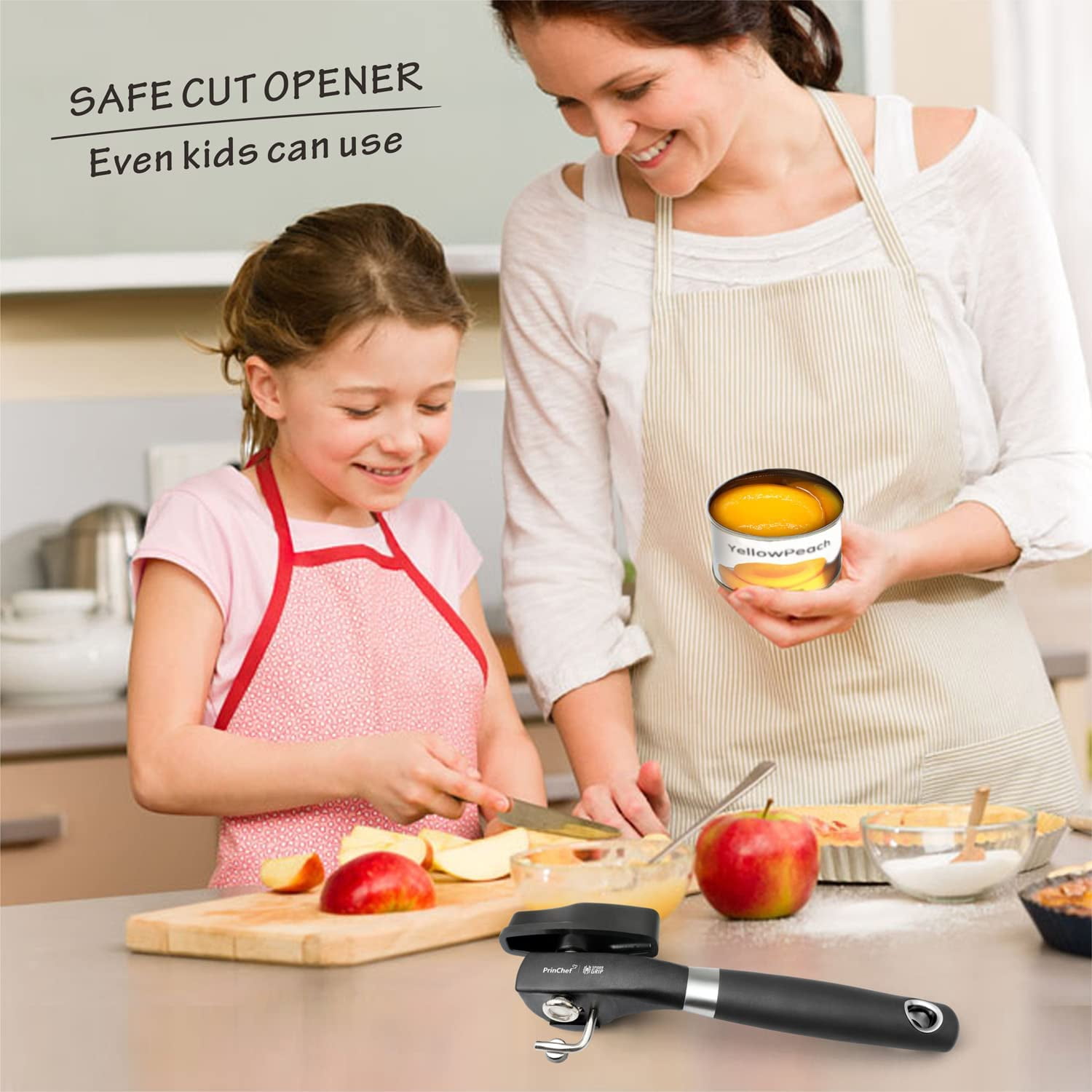 PrinChef Can Opener with Magnet, No Trouble Lid Lift Manual Can Opener –  DealJock