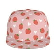 thumbnail image 2 of Fotbe Strawberry Flat Bill Visor Cap Classic Snapback Hat Polyester Foam Trucker Hat Trucker Cap Adjustable Baseball Cap, 2 of 9
