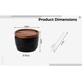 thumbnail image 5 of 2 Pcs Ceramic Salt and Pepper Containers Set, Japanese-Style Spice Jar with Wooden Lid, Kitchen Spice Organizers and Storage, Dual Spoons, 8.5 oz Seasoning Container for Home, Restaurant, 5 of 8