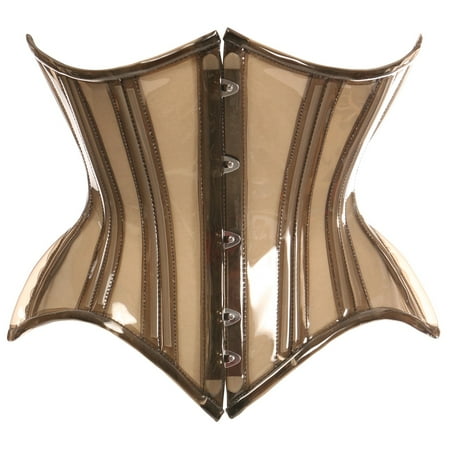 

Lavish Mocha Clear Curvy Underbust Waist Cincher Corset