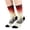 B, variant on FAIOROI Christmas Socks for Women Cute Vintage Xmas Print Mid Calf Crew Sock Soft Cozy Festive Holiday Novelty