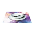 thumbnail image 3 of Purple and Blue Marble 4 PCs Placemats Set Linen Non-Slip Table Mat Rectangular Washable for Dining Kitchen Party 12"x18", 3 of 8