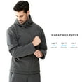 thumbnail image 5 of DEWBU Heated Jacket for Men, Soft Shell Heated Coat with 12V Battery Pack, Waterproof Heating Jacket for Winter Outdoor, 5 of 8
