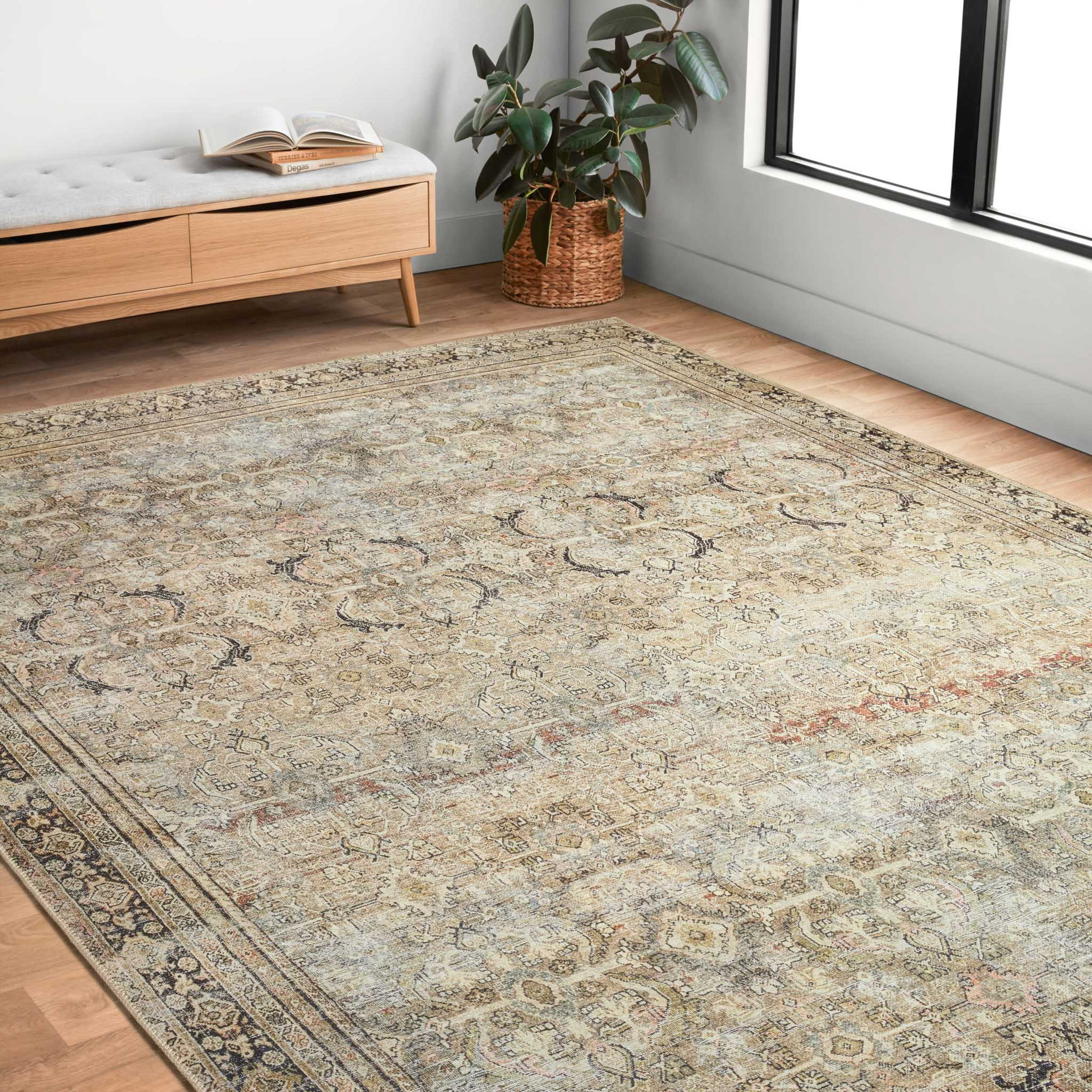 Echo Loom Anabella Olive / Charcoal 2'-0" x 5'-0" Accent Rug