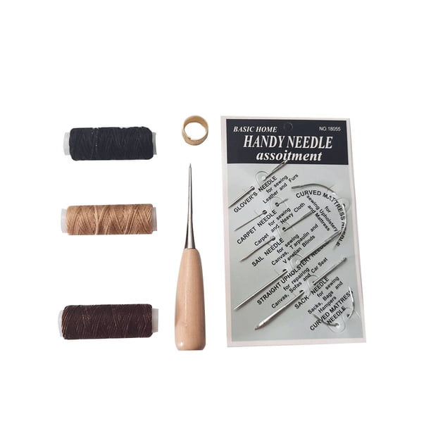 Scienceny Herramientas de trabajo de cuero, costura de botas, Kit de hilo encerado para artesanía en cuero, tapicería, reparación artesanal para Kits y herramientas para tallar Tipo 3 Scienceny TO008206-03