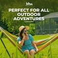 thumbnail image 2 of Bliss Hammocks 40"W Single Hammock with Rope Loops & Tree Straps, 220 lb, Guacamole Stripe, 2 of 15
