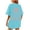 Light Blue, variant on Womens T Shirt Beach Oversized Graphic Tees Vintage Baggy Shirts Summer Vacation Tops