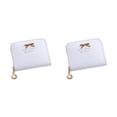 thumbnail image 2 of Monedero compacto y versátil Qarigey Cartera Tarjetero Carteras pequeñas Monedero blanco 2Conjunto, 2 of 6