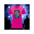 thumbnail image 1 of Playera Blusa Con Impresion De Los Musicos Alusivo A La Loteria Mexicana Dia De Muertos Tradicion Mexicana Color Fucsia Talla Chica Marca Emil SaEs, 1 of 4