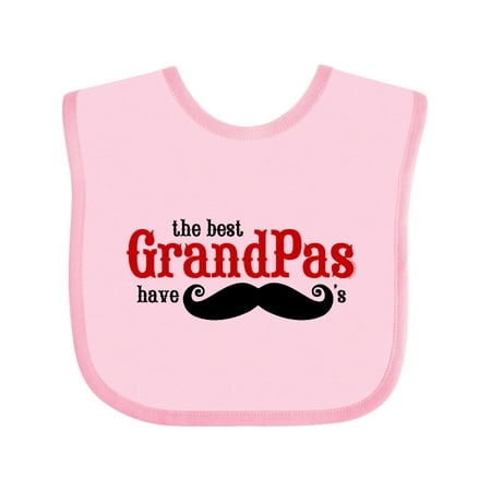 

Inktastic Best Grandpas Have Mustaches Gift Baby Boy Bib