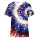 thumbnail image 4 of Blusa de manga corta con estampado de cuello redondo informal para mujer a la moda, Tops de verano Fridja ghk4930, 4 of 4