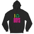 thumbnail image 5 of I Recycle Boys Puff Print Sweatshirt Funny Dating App Humor Single Independent Heart Breaker Relationship Hoodie, 5 of 7