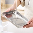 thumbnail image 3 of LEEYNEER Steamed Rice Roll Plate Food Steamer Cooking Tray Rectangle Baking Tray Baking Pans Steamed Rice Tray Toaster Oven Trays, 3 of 5