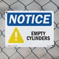 thumbnail image 4 of Empty Cylinders OSHA Notice Aluminum Sign 24 Inch x 18 Inch - 10 Pack, 4 of 8