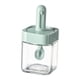 thumbnail image 4 of Tarro de condimentos Macarena transparente con cubierta pequeña reutilizable verde, 4 of 7