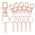 thumbnail image 1 of Segauin 100 Piezas Ganchos Giratorios con Broche y Llavero en Oro Rosa, 1 of 6