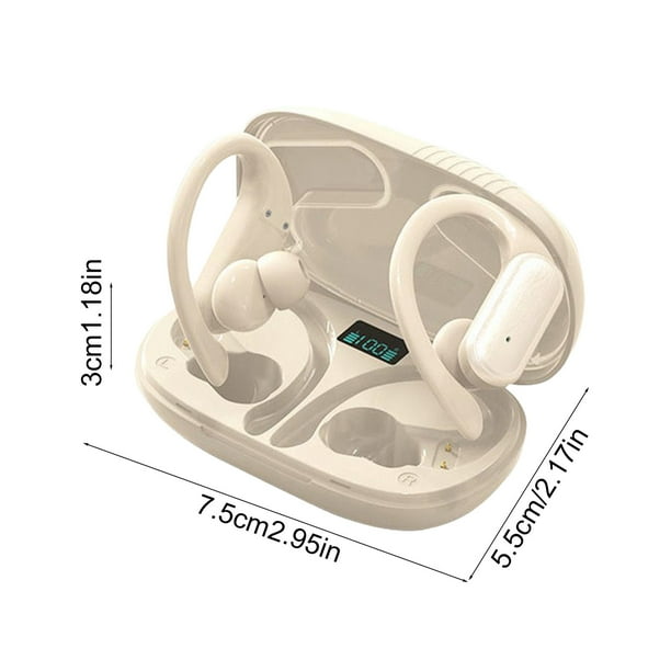 Herunwer Secure-Fit Wireless Sports Earphones with Ear Hook, Low Latency and Noise Cancellation