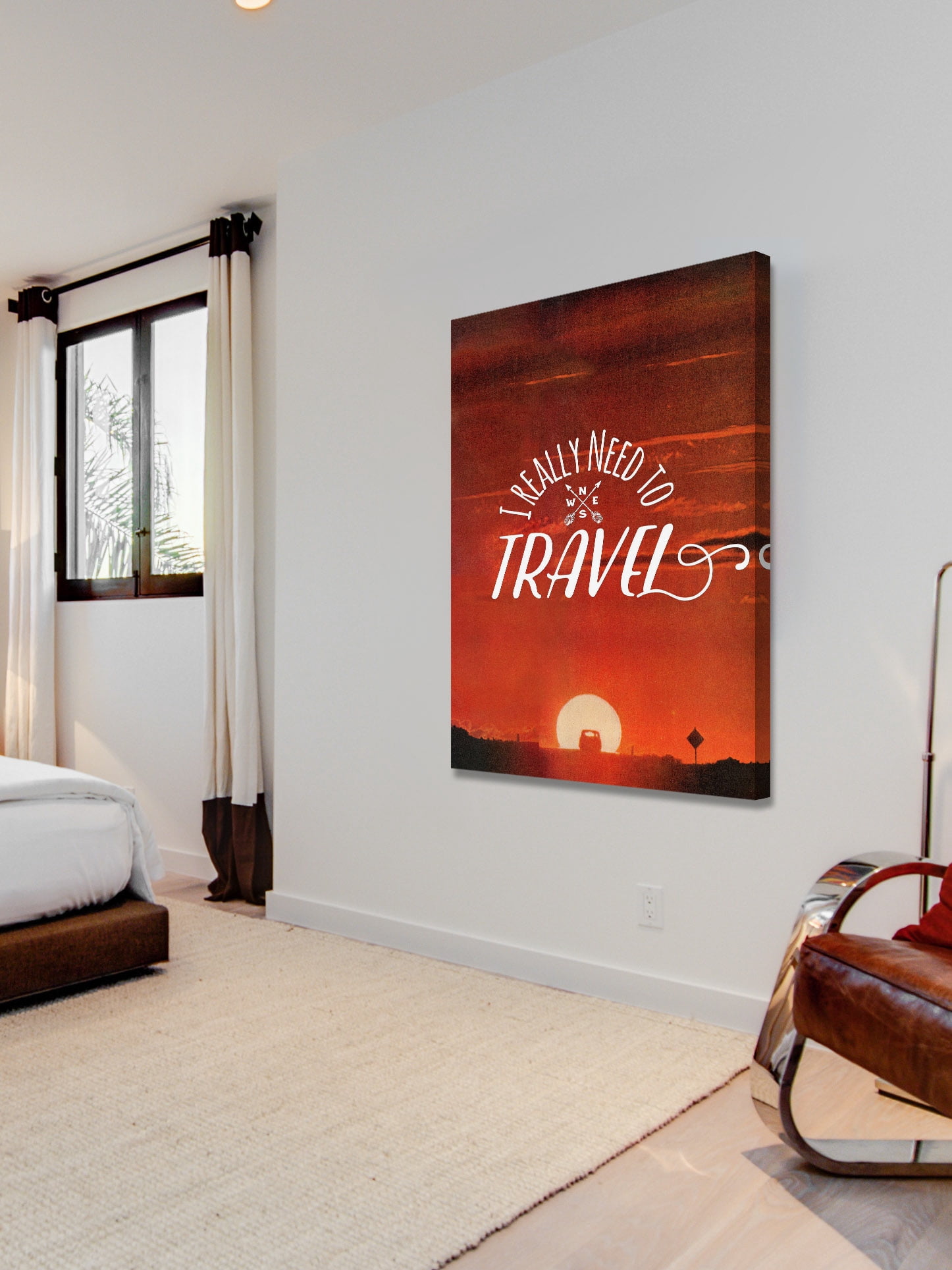"Need to Travel 2" Painting Print on Wrapped Canvas