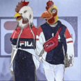 thumbnail image 3 of Rooster Costume Chicken Cosplay Animal Halloween Costume Party Latex Costume (white Rooster), 3 of 4