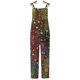 thumbnail image 1 of Gibobby Monos Holgados Mono informal con estampado floral y tirantes ajustables para mujer(Verde， XL), 1 of 4