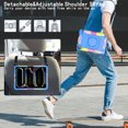 thumbnail image 5 of Dteck Kids Case for iPad Pro 11 inch 2024,Heavy Duty Silicone Case Hand Grip 360° Rotatable Stand Shockproof Kickstand Cover with Shoulder Strap for iPad 11-in. (M4) 2024,Colorful/Blue, 5 of 8