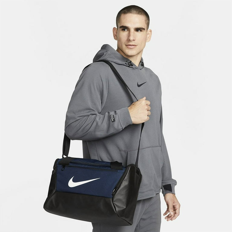 Nike Brasilia 9.5 Duffel Bag- Midnight Navy / Black / White- X-Small 