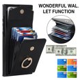thumbnail image 2 of Wallet Case for Samsung Galaxy Note 20 Ultra, Back Card Slots/Bag Magnetic Button Ring Holder Stand Cover with RFID Blocking Wrist Hand Strap Luxury PU Leather Anti-Shocks Case,Black, 2 of 9
