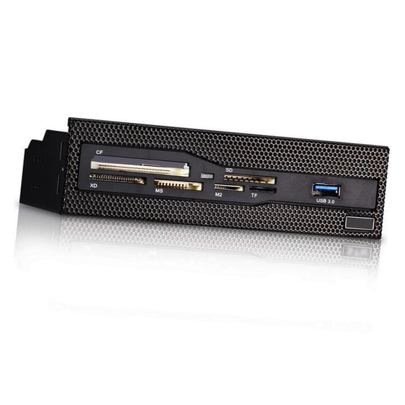 Sunshine-tipway STW 5.25" Internal Card Reader Media Multi-Function Dashboard PC Front Panel USB 3.0 Support CF XD MS M2 TF