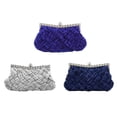 thumbnail image 4 of Qarigey Cartera conveniente y moderna para mujeres de moda, bolso de hombro, bolsos de noche, bolso tejido, bolsos de mano, bolsos de mano, Bolsas de mensajero y de hombro Azul oscuro, 4 of 6