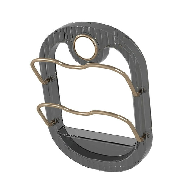 Soporte de pared para tapas de ollas, estante de almacenamiento para cocina, soporte para tapas de ollas, sin agujeros Gris