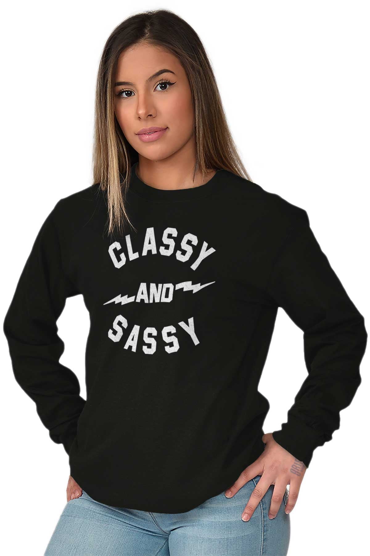 Sassy Long Sleeve T-Shirts Tee For Women Classy And Sarcastic Funny ...