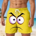 thumbnail image 3 of YUEHUA Men's 3D Cartoon Face Swim Trunks Quick Dry Board Shorts Funny Hawaiian Beach Vacation Bathing Suits with Pockets, 3 of 5