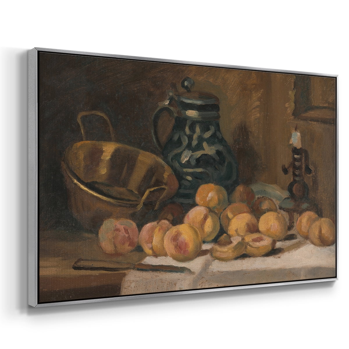 Vintage Botanical Print-LXXXII By Wexford Home Framed in Silver Wood Gallery Wrapped Canvas 25 in. x 37 in.