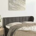 thumbnail image 4 of vidaXL Headboard with Ears Dark Gray 57.9"x9.1"x30.7"/34.6" Velvet, 4 of 34