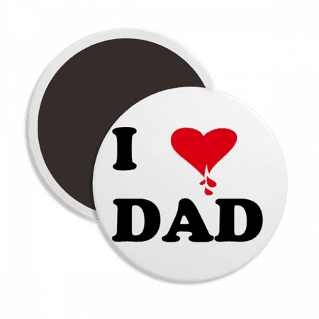 

I Love Papa Love Happiness Round Ceracs Fridge Magnet Keepsake Decoration
