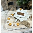 thumbnail image 3 of Parisloft Harvest Pumpkin Wood Bead Garland with Tassels Decor, Harvest Bead Garlands, Farmhouse Rustic Festive Prayer Beads Decor, 19.5"L, 3 of 8