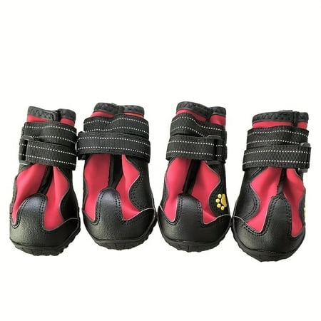 ENIYUU 4pcs Dog Shoes For Large Dogs Medium Dog Boots & Paw Protectors For Winter Snowy Day Summer Hot Pavement Waterproof In Rainy Weather Outdoor Walking Indoor Hard Floors Anti Sl
